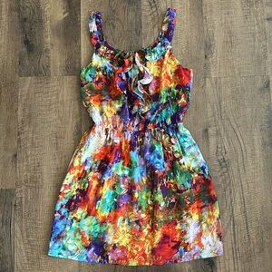 JFW by just for wraps beautiful bright watercolor dress Size large